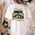 Live Fast Eat Trash Retro Trash Panda Raccoon Women's Comfort Colors T-Shirt Back Print Ivory