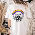 Raccoon Be Gay Do Crime | Rainbow LGBTQ Pride Women's T-Shirt Ivory