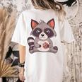 Raccoon & Cookie Design Women's Tee - Comfort Colors Back Print Ivory