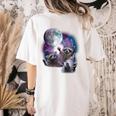 Raccoon Moonlight Women's T-Shirt - Cozy Back Print Unisex Style Ivory