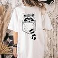 Raccoon Trash Panda | Women's Comfort Colors T-Shirt - Cartoon Back Print Ivory