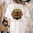 Racoon Trash Panda Cartoon Women's T-Shirt | Fun Back Print Ivory