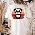 Retro Panda Pool Party T-Shirt - Women's Back Print Comfort Ivory