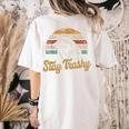 Stay Trashy Opossum Raccoon Meme Women's Back Print Tee Ivory