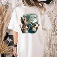 Three Possum Moon Meme Women's T-Shirt - Fun & Quirky Style Ivory
