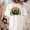 Trash Panda Raccoon Women's T-Shirt – Cozy Back Print Design Ivory