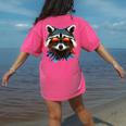 Cool Raccoon Women's T-Shirt | Comfy Back Print Design Crunchberry