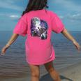 Raccoon Moonlight Women's T-Shirt - Cozy Back Print Unisex Style Crunchberry