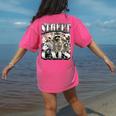 Raccoon Unhinged And Feral Retro Raccoon Feral Summer Women's Comfort Colors T-Shirt Back Print Crunchberry