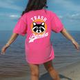 Raccoon Women's T-Shirt - Fun Back Print Tee Crunchberry