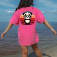 Retro Panda Pool Party T-Shirt - Women's Back Print Comfort Crunchberry