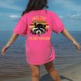 Save The Raccoons Women's Comfort T-Shirt - Fun Back Print Crunchberry