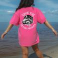 Save The Trash Pandas Raccoon Animal Lover Women's Comfort Colors T-Shirt Back Print Crunchberry