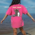 Team Trash Opossum Raccoon Rat Animals Garbage Gang Short Sleeve Women's Comfort Colors T-Shirt Back Print Crunchberry