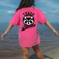 Trash Panda Raccoon Women's T-Shirt - Eco Meme Back Print Crunchberry