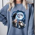 Animal Meme Comfort Colors Sweatshirt - Opossum Raccoon Skunk Design Blue Jean
