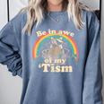 Autism Awareness Raccoon Unisex Sweatshirt | Comfort Colors Blue Jean