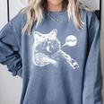 Bruh Raccoon Trash Panda Lover Racoon Meme Teens Slang Comfort Colors Sweatshirt Blue Jean
