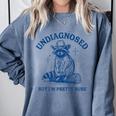 Cowboy Raccoon Meme Sweatshirt - Humorous Comfort Colors Apparel Blue Jean