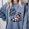 Feral Panda Raccoon Cozy Sweatshirt - Fun Animal Costume for All Blue Jean