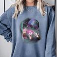 Ferrets Howling At The Moon Shirt Ferret Comfort Colors Sweatshirt Blue Jean