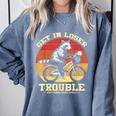 Get In Loser Opossum Raccoon Sweatshirt | Comfort Colors Cozy Unisex Top Blue Jean