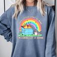 Groovy Raccoon Comfort Colors Sweatshirt – Quirky Retro Appeal Blue Jean