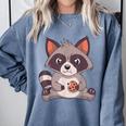 Raccoon Comfort Colors Sweatshirt | Cookie Lovers' Cozy Gear Blue Jean