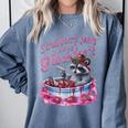 Raccoon Design Comfort Colors Sweatshirt - Fun Quirky Winter Wear Blue Jean