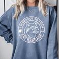 Raccoon Gym Sweatshirt - Comfort Colors | Trash Panda Fitness Fun Blue Jean