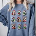 Raccoon Lover Pajama Sweatshirt - Cozy Christmas Lights Decor Blue Jean