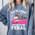 Raccoon Lover Sweatshirt - Unisex Comfort Colors - Introvert Cozy Style Blue Jean