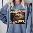 Raccoon Meme Comfort Colors Sweatshirt - Oddly Specific Life Soup Blue Jean
