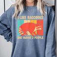 Raccoon For Men Women Raccoon Lover Introvert Comfort Colors Sweatshirt Blue Jean