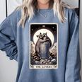 Raccoon Tarot The Lovers Unisex Sweatshirt - Cozy Rustic Style Blue Jean
