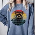 Raccoon Themed Comfort Colors Sweatshirt | Novelty Animal Design Blue Jean