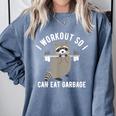 Raccoon Trash Panda Workout Sweatshirt - Unisex Gym Wear, Comfort Style Blue Jean