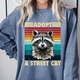 Raccoon Vintage Retro Sweatshirt - Unisex Comfort for All Ages Blue Jean