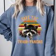 Save the Trash Pandas Raccoon Unisex T-Shirt | Eco-Friendly Apparel Blue Jean