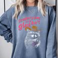 Strawberry Jams But My Don't Raccoon Comfort Colors Sweatshirt Blue Jean