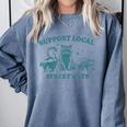 Street Cat Vintage Sweatshirt - Comfort Colors - Support Local Wildlife Blue Jean Street Cat Vintage Sweatshirt - Comfort Colors - Support Local Wildlife Blue Jean