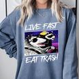 Street Cats & Trash Pandas Sweatshirt | Cotton Blend | Adults Blue Jean
