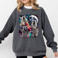 3 Raccoon Moon Sweatshirt | Comfort Colors | Boho Funny Meme Pepper
