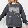 Alien UFO Raccoon Sweatshirt | Soft Comfort Colors | Novelty Gift Pepper