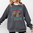 Autism Meme Comfort Colors Sweatshirt - Raccoon Design Pepper