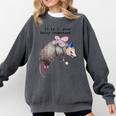 Fairy Godpossum Raccoon Sweatshirt - Cozy Comfort Colors Unisex Pepper