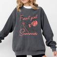 Feral Raccoon Summer Sweatshirt - Comfort Colors Vacation Vibe Pepper