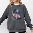Ferrets Howling At The Moon Shirt Ferret Comfort Colors Sweatshirt Pepper