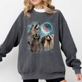 Raccoon Howling Sweatshirt - Unisex Comfort for All Ages Pepper