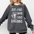 Raccoon Lover Comfort Colors Sweatshirt - Cute Just a Girl Theme Pepper